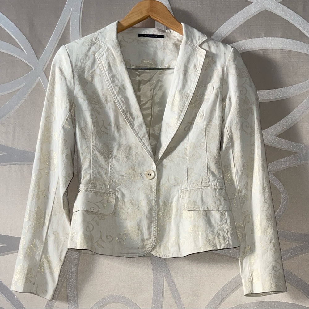 Club Monaco Linen Blazer with golden prints